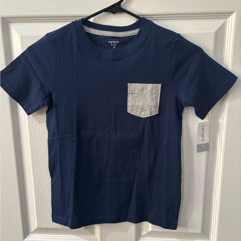 Carter's Blue and Gray Short Sleeve Tee